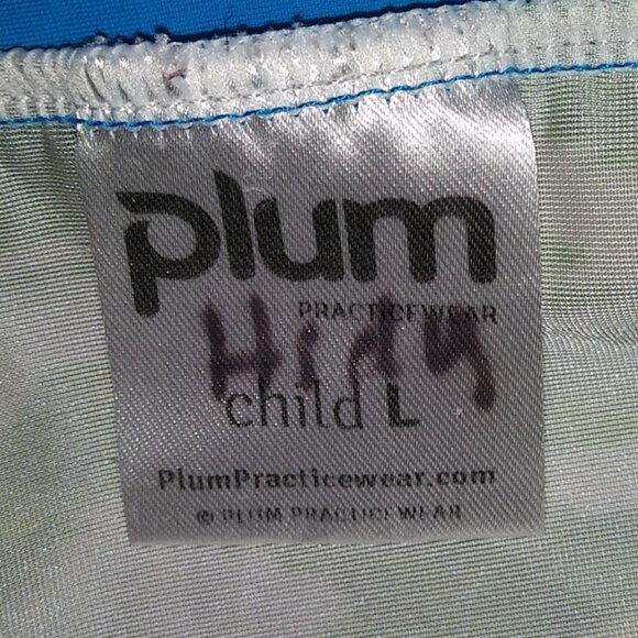 Plum Practicewear Gymnastics Leotard Abstract neon pastel Print Child Large CL - Picture 4 of 4